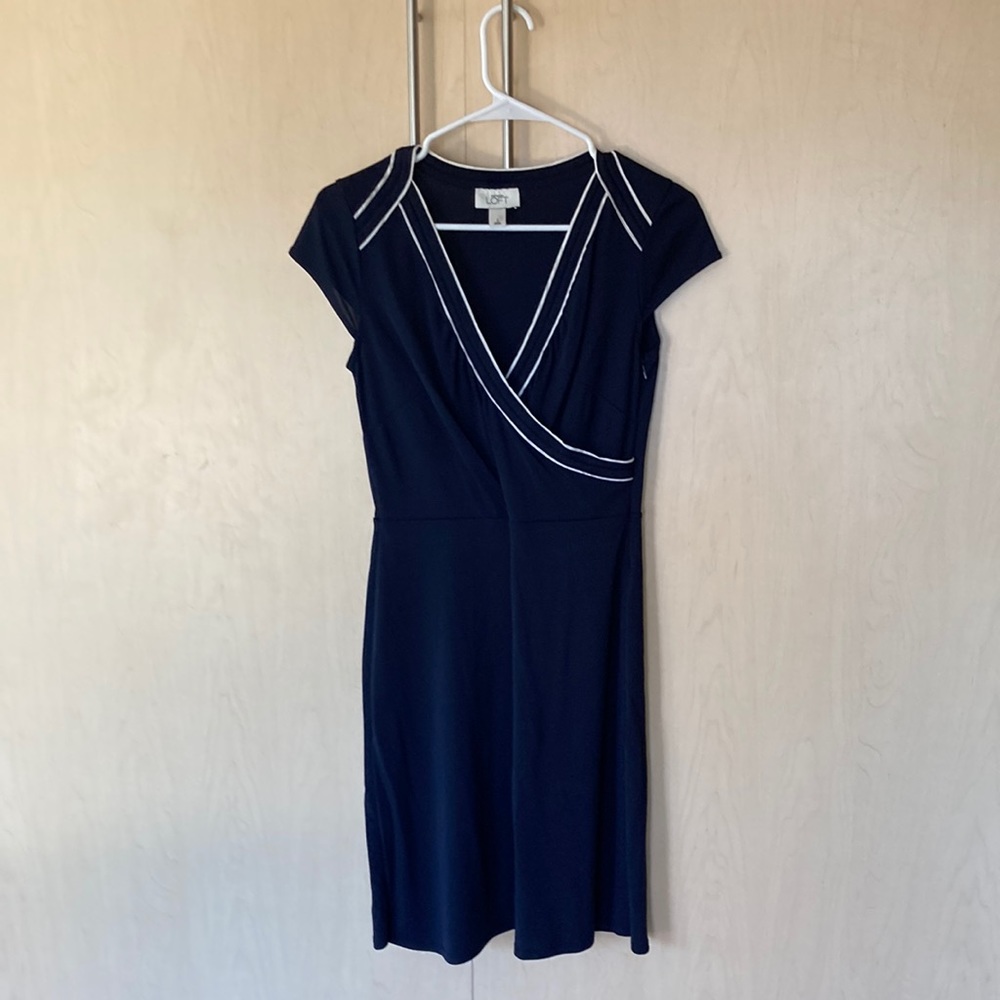 Navy midi dress